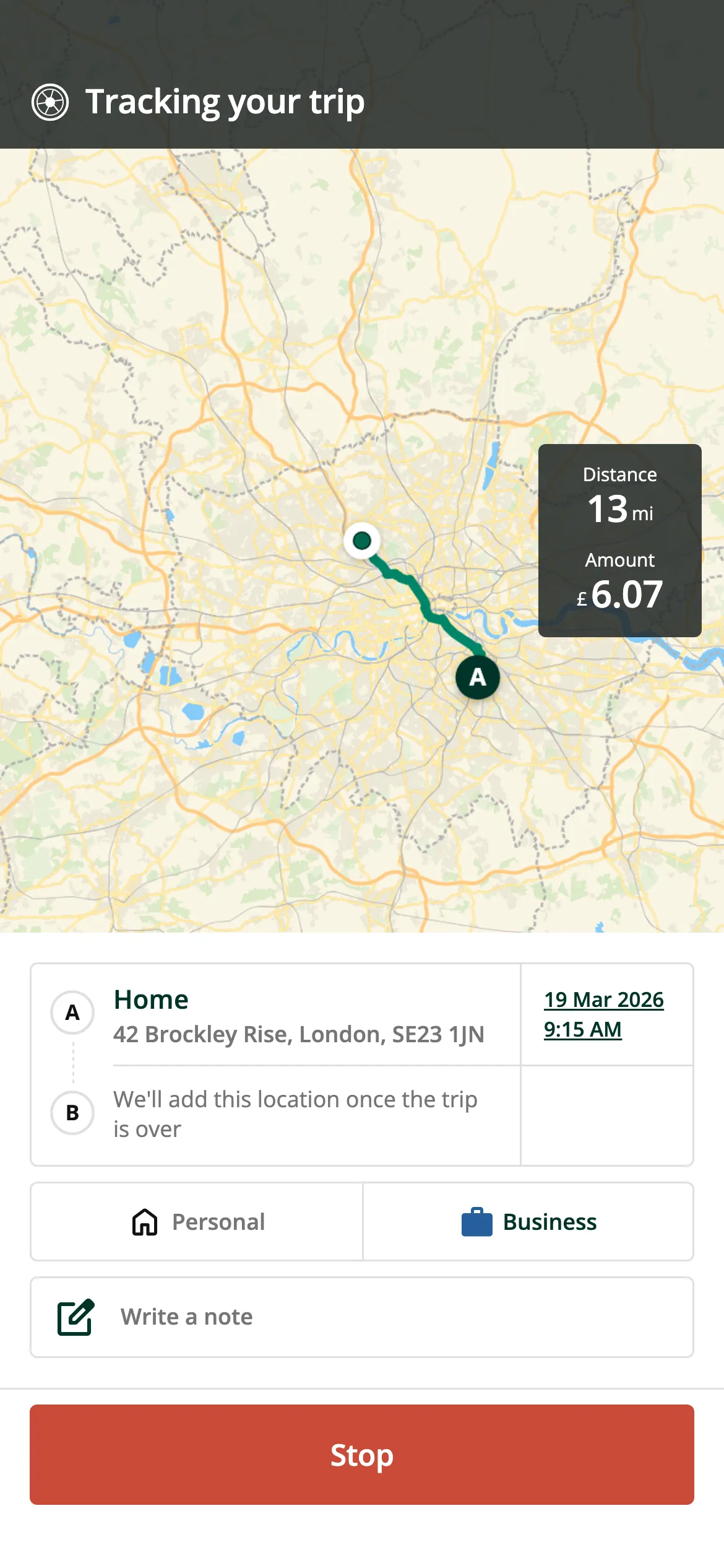 Automatic trip logging